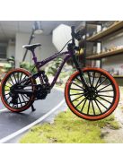 Acélból készült mini hegyi kerékpár modell gyűjthető dísztárgyként
