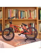 1:8 arányú ötvözetből készült BMX bicikli - Menő fekete kaszkadőr kerékpár modell extrém sportokhoz