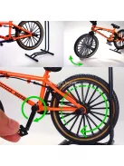 1:8 arányú ötvözetből készült BMX bicikli - Menő fekete kaszkadőr kerékpár modell extrém sportokhoz