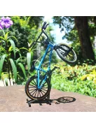 1:8 arányú ötvözetből készült BMX bicikli - Menő fekete kaszkadőr kerékpár modell extrém sportokhoz