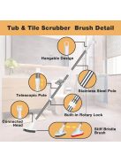 2 az 1-ben Fürdőszobai Takarító Eszköz, Fehér - Hatékony tisztításhoz és karbantartáshoz