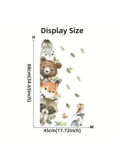   Erdei állatok falmatrica - Gyerekszoba dekoráció bal oldali elrendezésben