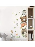 Erdei állatok falmatrica - Gyerekszoba dekoráció bal oldali elrendezésben