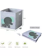 Állatmintás gyerekszobai tárolódoboz - Szürke elefánt dizájnnal