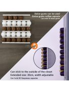 Felragasztható kávékapszula tartó szett Fekete - Praktikus tároló megoldás kávékapszulákhoz