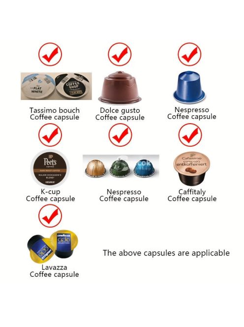 Felragasztható kávékapszula tartó szett Fekete - Praktikus tároló megoldás kávékapszulákhoz