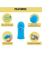 Szuperpuha szilikon fogkefe kisállatoknak - Kényelmes és biztonságos szájápolás kutyáknak és macskáknak