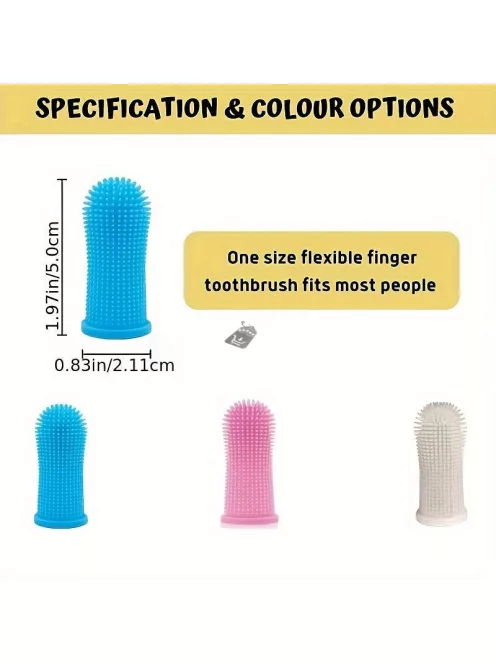 Szuperpuha szilikon fogkefe kisállatoknak - Kényelmes és biztonságos szájápolás kutyáknak és macskáknak