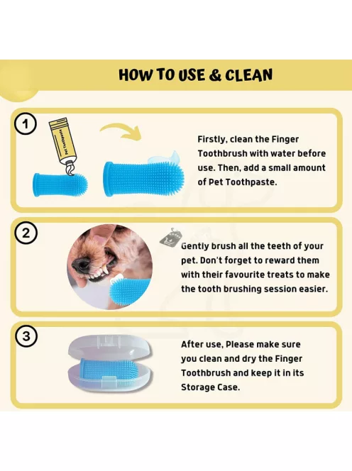 Szuperpuha szilikon fogkefe kisállatoknak - Kényelmes és biztonságos szájápolás kutyáknak és macskáknak