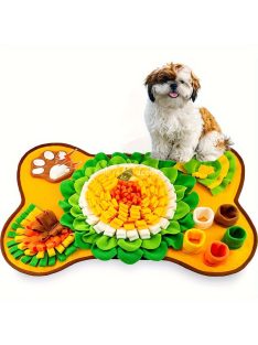   Szimatszőnyeg kutyáknak Sárga-zöld színben - Szaglásfejlesztő és interaktív játék kutyák részére