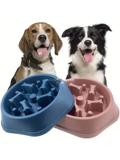   Habzsolásgátló etetőtál kutyáknak Zöld, Lassú Evés Segítő Kiegészítővel