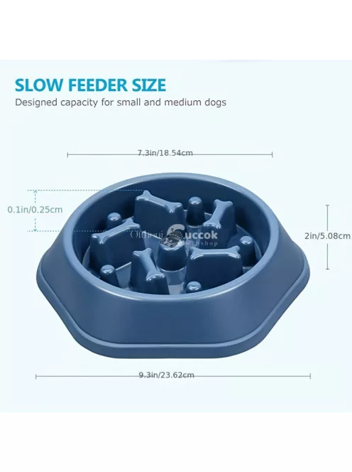 Habzsolásgátló etetőtál kutyáknak Zöld, Lassú Evés Segítő Kiegészítővel