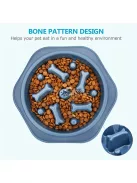 Habzsolásgátló etetőtál kutyáknak Zöld, Lassú Evés Segítő Kiegészítővel