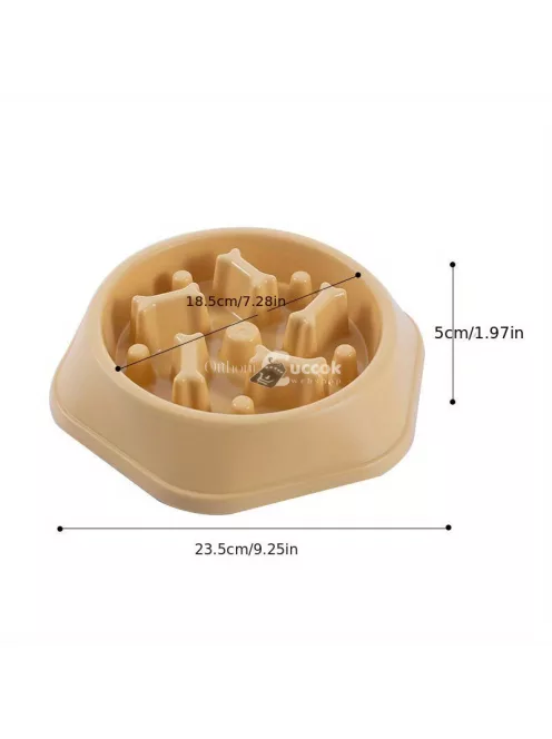 Habzsolásgátló etetőtál kutyáknak Zöld, Lassú Evés Segítő Kiegészítővel