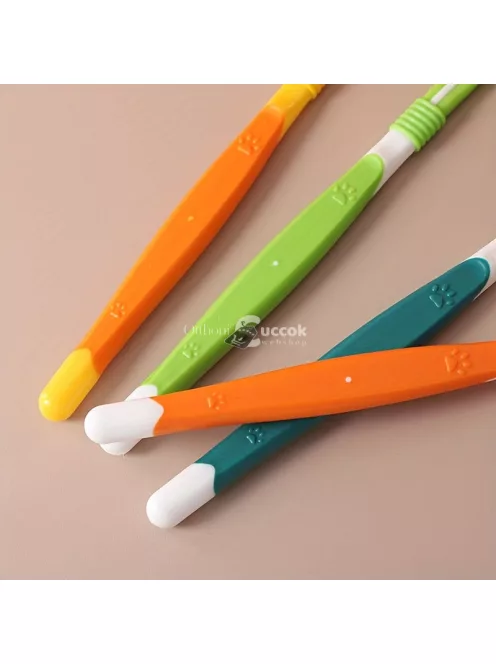 3-Fejes Kutyafogkefe Narancssárga - Hatékony Szájhigiénia Kutyáknak