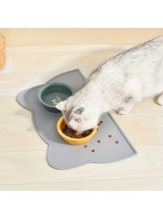   Vízálló szilikon alátét kisállat etető tálhoz, csúszásmentes, Rózsaszín