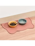 Vízálló szilikon alátét kisállat etető tálhoz, csúszásmentes, Rózsaszín