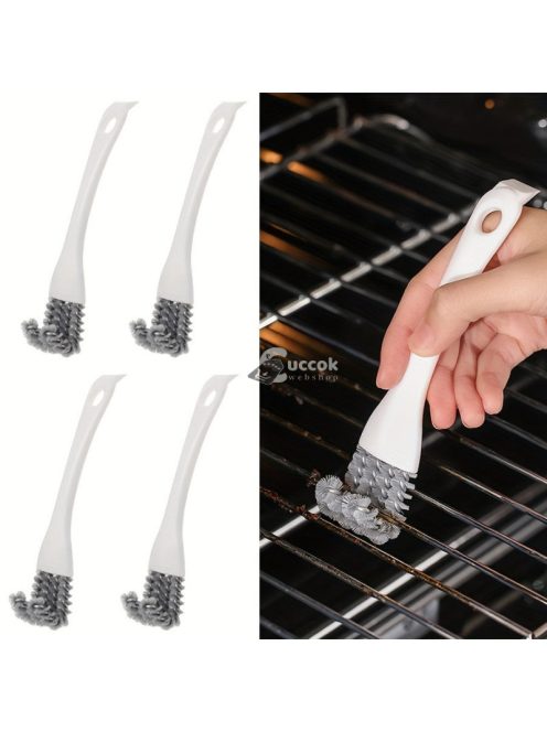 Fehér konyhai tisztítókefe rácsokhoz és apró résekhez, hatékony takarító eszköz