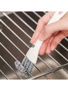 Fehér konyhai tisztítókefe rácsokhoz és apró résekhez, hatékony takarító eszköz