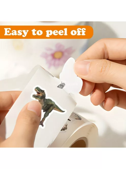 550 db-os Dinoszauruszos Matricatekercs Dínó 1 - Kreatív Gyermekfoglalkoztató és Dekorációs Csomag