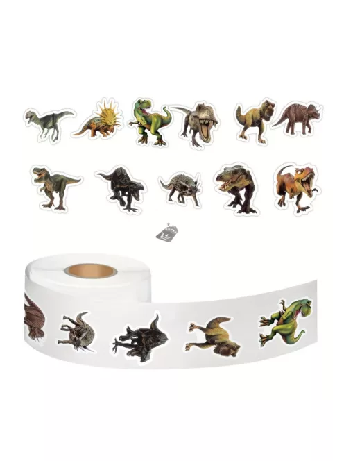 550 db-os Dinoszauruszos Matricatekercs Dínó 1 - Kreatív Gyermekfoglalkoztató és Dekorációs Csomag