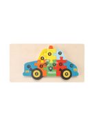 3D-s Montessori fa puzzle játék gyerekeknek - Dínó 1 témájú fejlesztő játék