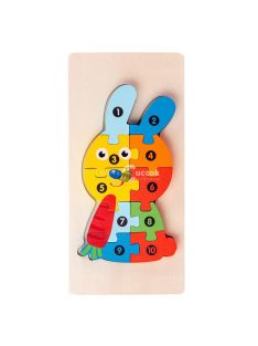   3D-s Montessori fa puzzle játék gyerekeknek - Dínó 1 témájú fejlesztő játék