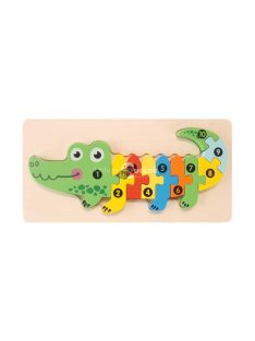   3D-s Montessori fa puzzle játék gyerekeknek - Dínó 1 témájú fejlesztő játék