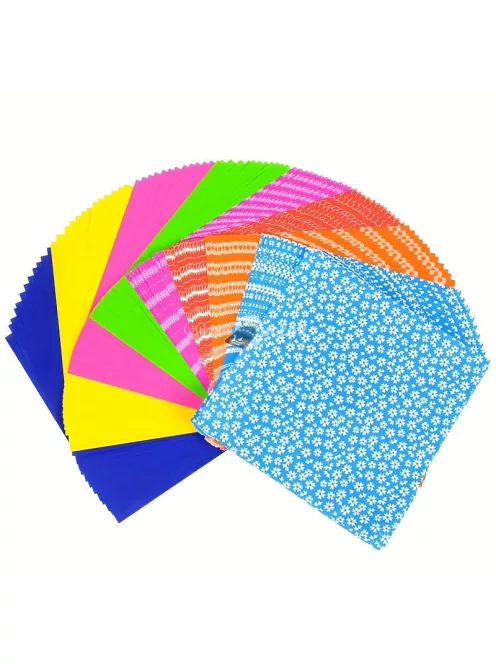 Színes Origami/Kirigami Kreatív Papírhajtogató Készlet Gyerekeknek Origami Művészethez