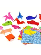 Színes Origami/Kirigami Kreatív Papírhajtogató Készlet Gyerekeknek Origami Művészethez