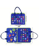 25 az 1-ben Matató Táska, Érzékszervi Fejlesztő Játék Gyerekeknek, Kék Színben