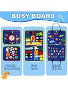 25 az 1-ben Matató Táska, Érzékszervi Fejlesztő Játék Gyerekeknek, Kék Színben