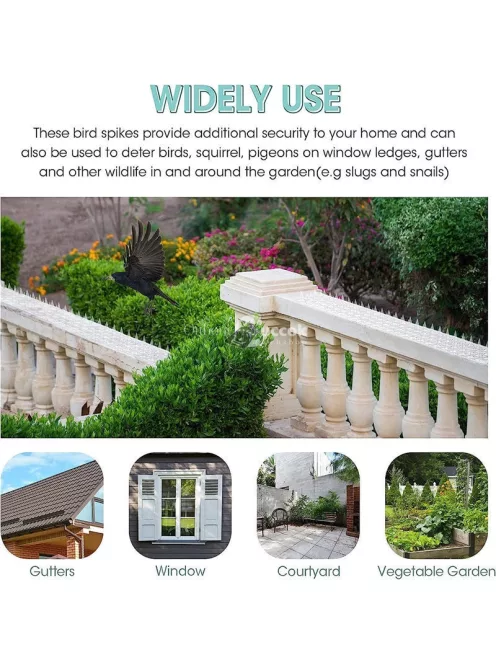 Macska- és madár riasztó tüskék kerítésre kültéri védelemhez