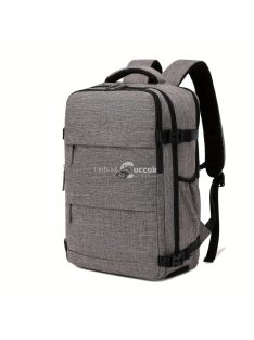   Nagy kapacitású világosszürke utazó hátizsák cipőtartó zsebbel, ideális kiránduláshoz és utazáshoz