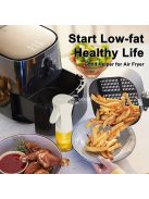 Utántölthető konyhai olajpermetező Fehér színű, precíziós adagolású főzőspray flakon