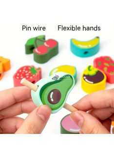   Fa gyöngyfűző oktatójáték Járművek - Kreatív és Fejlesztő Készségfejlesztő Játék Gyerekeknek