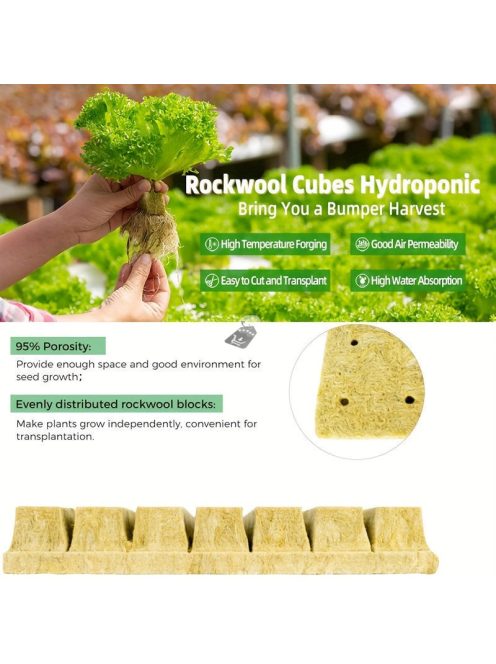 100db Föld nélküli Hidroponikus Palánta Nevelő Kocka Készlet