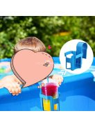 Medence falra akasztható pohártartó, 2db Kék - Praktikus ital tároló úszómedencékhez