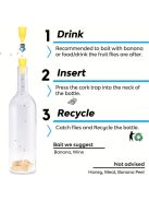 2db Muslica csapda, gyümölcslégy fogó palackdugó, hatékony kártevőirtó rendszer otthoni használatra