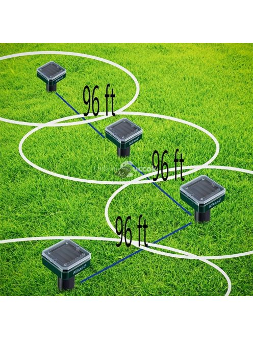 2db Kör alakú Napelemes Kártevőriasztó Kültéri Használatra