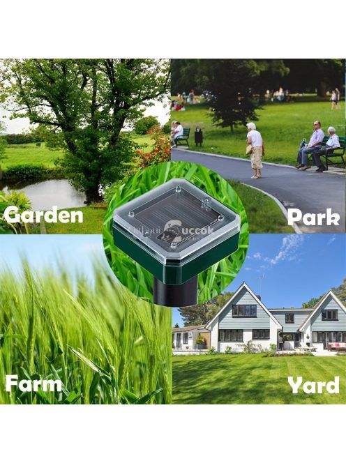 2db Kör alakú Napelemes Kártevőriasztó Kültéri Használatra