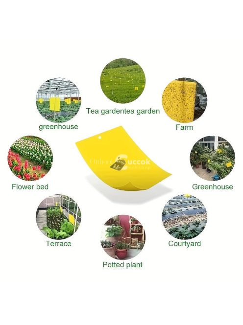 Ragacsos rovarfogó papír tekercs, beltéri és kültéri használatra, 10 darabos csomag