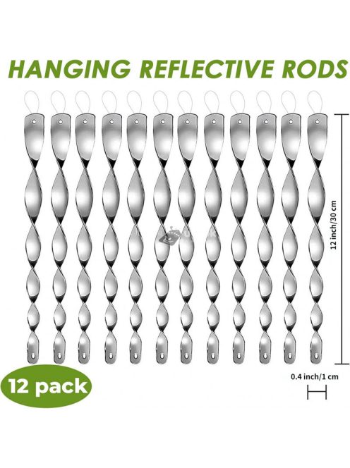 12db Fényvisszaverő Madárriasztó Függő Dekoráció Kertbe és Erkélyre