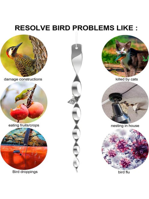 12db Fényvisszaverő Madárriasztó Függő Dekoráció Kertbe és Erkélyre
