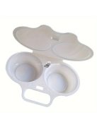 Mikrohullámú sütőben használható tojásfőző és buggyantott tojás készítő eszköz