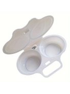 Mikrohullámú sütőben használható tojásfőző és buggyantott tojás készítő eszköz