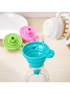 Összecsukható szilikon tölcsér Zöld - Praktikus konyhai eszköz folyadékok és porok adagolásához