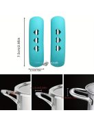 2db Hőálló Szilikon Edényfogantyú Fedő Kék Színben