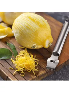  Rozsdamentes acél citromhéj reszelő - konyhai eszköz citrusfélék héjának finom reszeléséhez