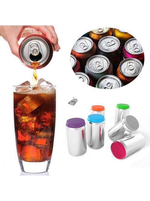 Szilikon fedő aludobozos italokhoz - Univerzális italvédő tető szénsavas és szénsavmentes italokhoz